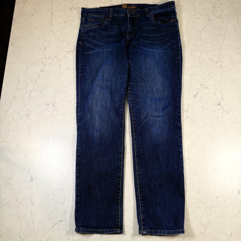 Kut from the Kloth Catherine Boyfriend Jeans Blue Med Wash Mid Rise Stretch 12 - Picture 3 of 13